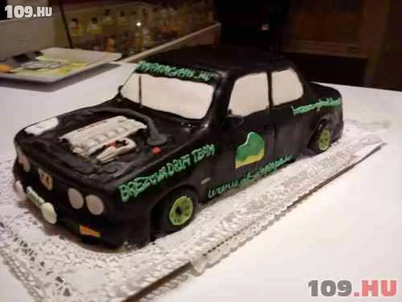 Autós születésnapi torta gyerekeknek