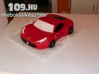 Autós születésnapi torta gyerekeknek